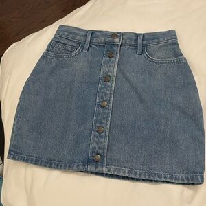 Wilfred Free Denim Mini Skirt